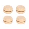 4Pcs Wooden Yoyo Small Size Portable Premium Durable Wood Unfinished Surface DIY YoYo Plain Wooden YoYo