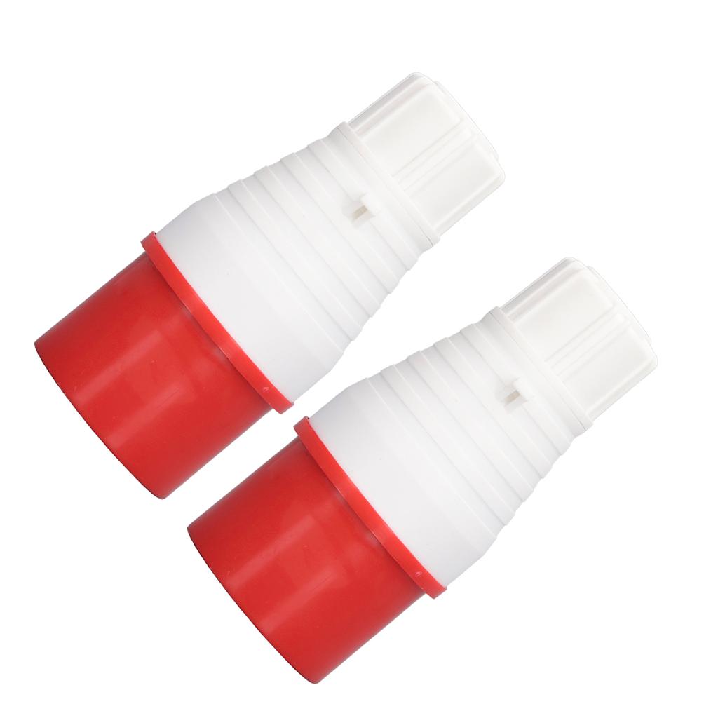 2Pcs Industrial Plug 5 Pin 32A IP44 Waterproof Replacement Sockets PP Brass 220?380V 240?415V