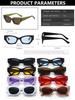 Vintage Small Rivet Cat Eye Sunglasses Women Fashion Brand Luxury Designer Polygon Cat-eye Sun Glasses UV400