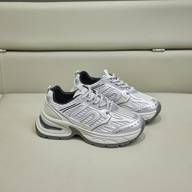 Pustende, uformelle, uformelle gå-løpesko, joggesko, snøring, sports-tennissko, dame, mesh, luftpute, joggesko for trening, trening, sport