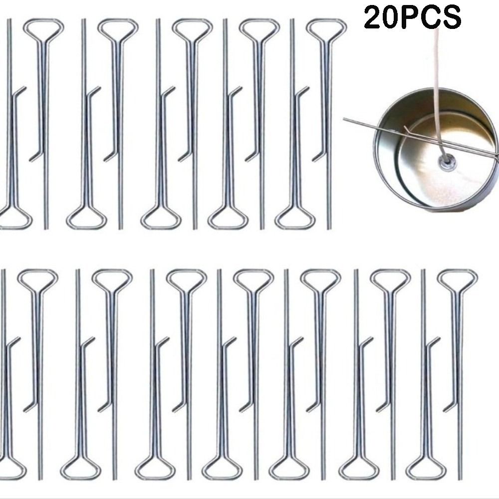 20PCS Stainless Steel Candle Wick Holder Mini Size Candle Core Stabilizer Candle Shop Supplies