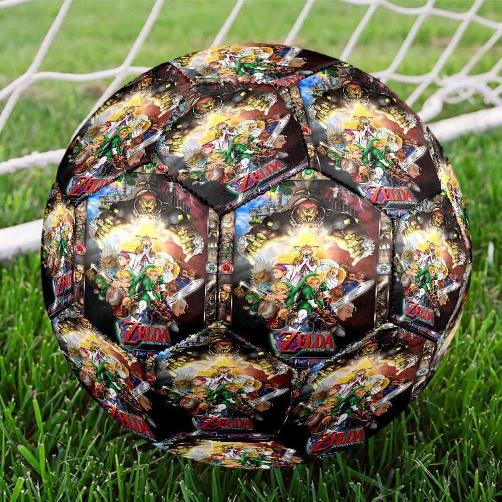 The Legend of Zelda Print Size 5 Soccer Ball, Standard Match Football for Sports Game and Team Practice, Ideal Gift for Soccer Fans