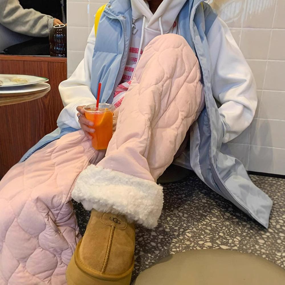 Men's Winter Thermal Overpants for Men Youth Mid-Rise Drawstring Front-Closure Pants