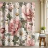 1pc Bathroom Shower Curtain, Wedding Anniversary Celebration, Anniversary Shower Curtain, Includes 12 Hooks, 70.87*70.87inch B