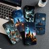 Castle Harries Wand Potters Owl Phone Cover Case for Samsung Galaxy S22 S21 S20 FE Ultra Plus A07 A17 A15 A16 A25 A57 A37 Casing