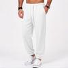 Men's Vertical Stripe Jogger Pants with Elastic Waistband, Stretch Slim Fit Tapered Leg Casual