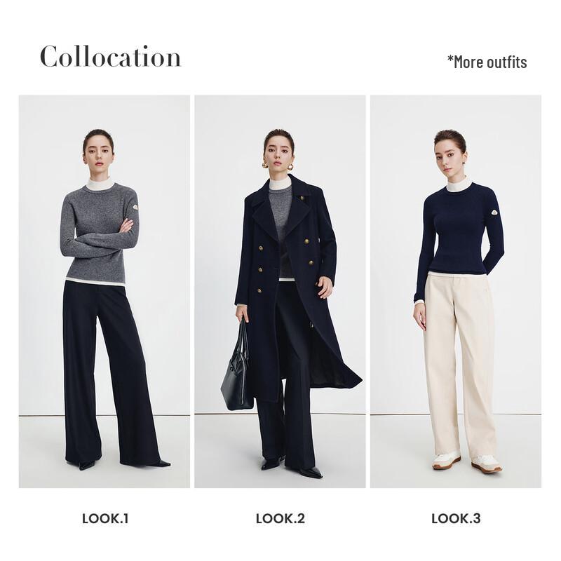 Navigare Women's Faux Two-Piece All Wool Knitted Sweater