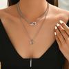 Geometric Alloy Pendant Necklace With Dangle Drop For Women And Men Summer