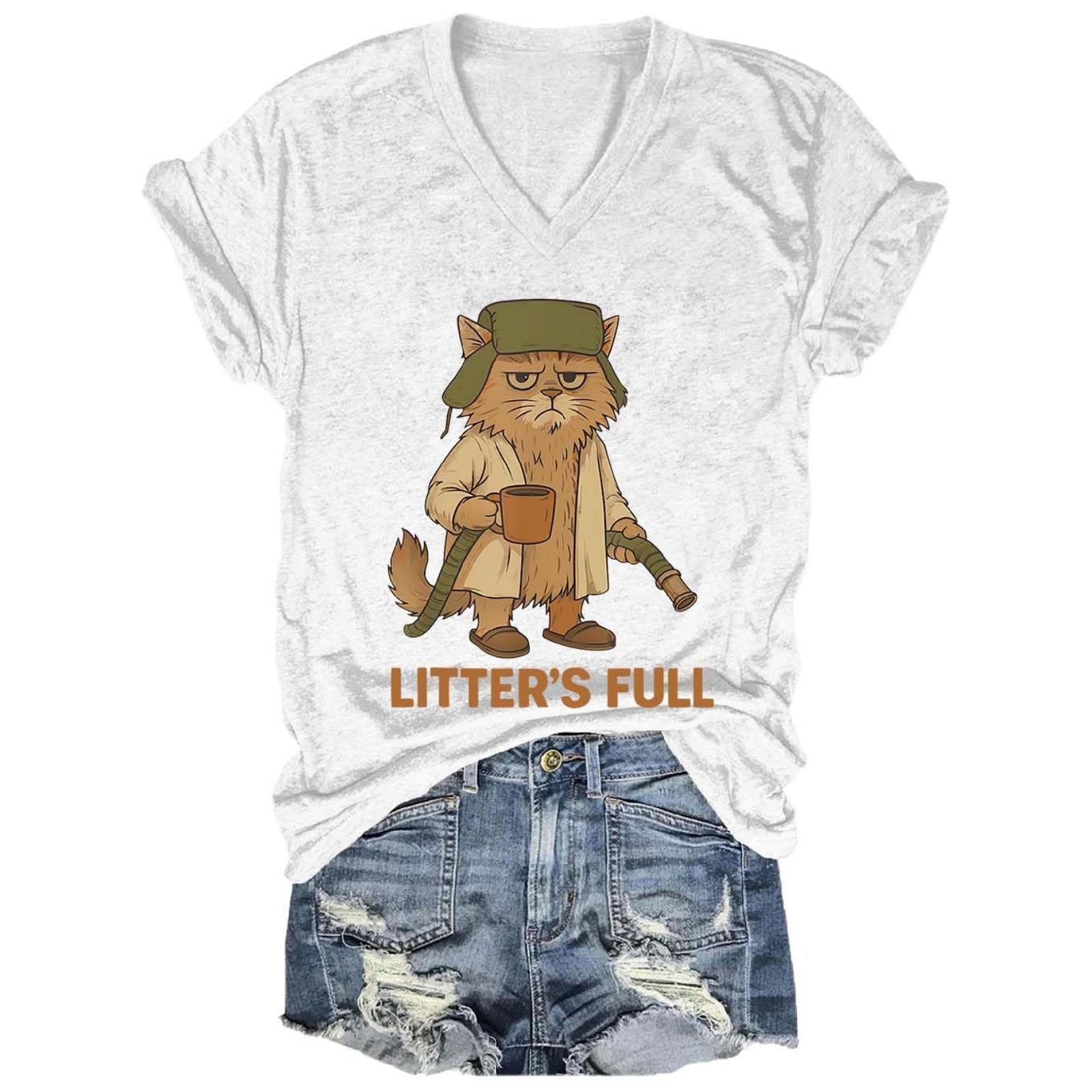 

Женская и мужская унисекс модная футболка с принтом, V-образным вырезом и коротким рукавом, пуловер XL белый