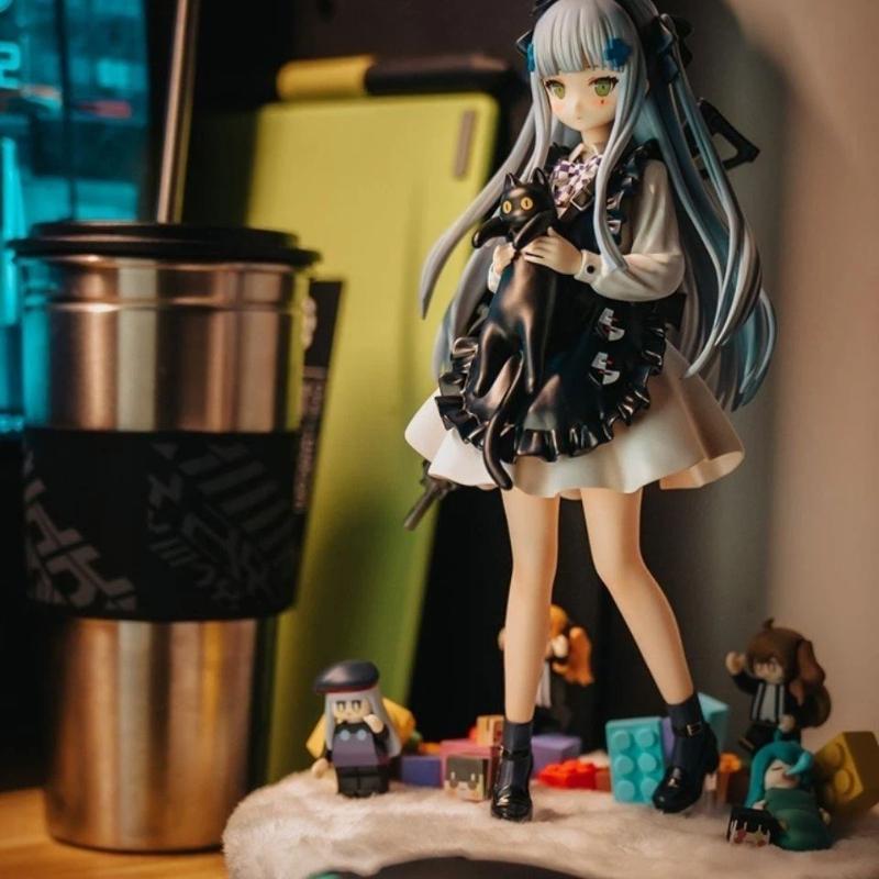 Action Figures Girls' Frontline Hk416 Black Cat'S Gift Figure, Anime & Game-Themed Cute Anime Girl Ornament For Collectors