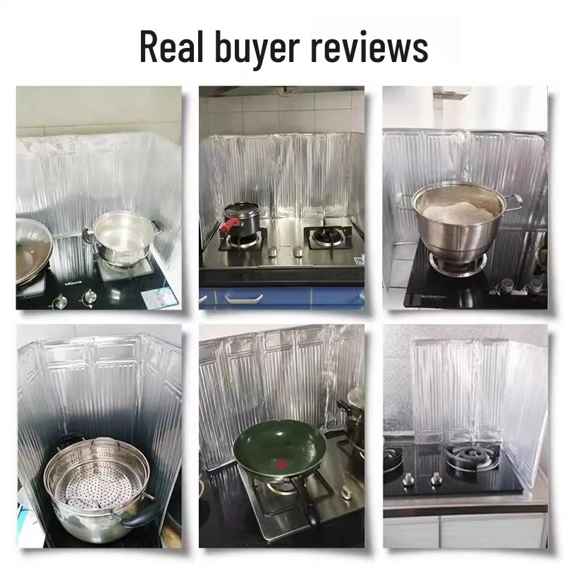 Oil-Proof, Foldable Kitchen Splash Guard for Stovetop
