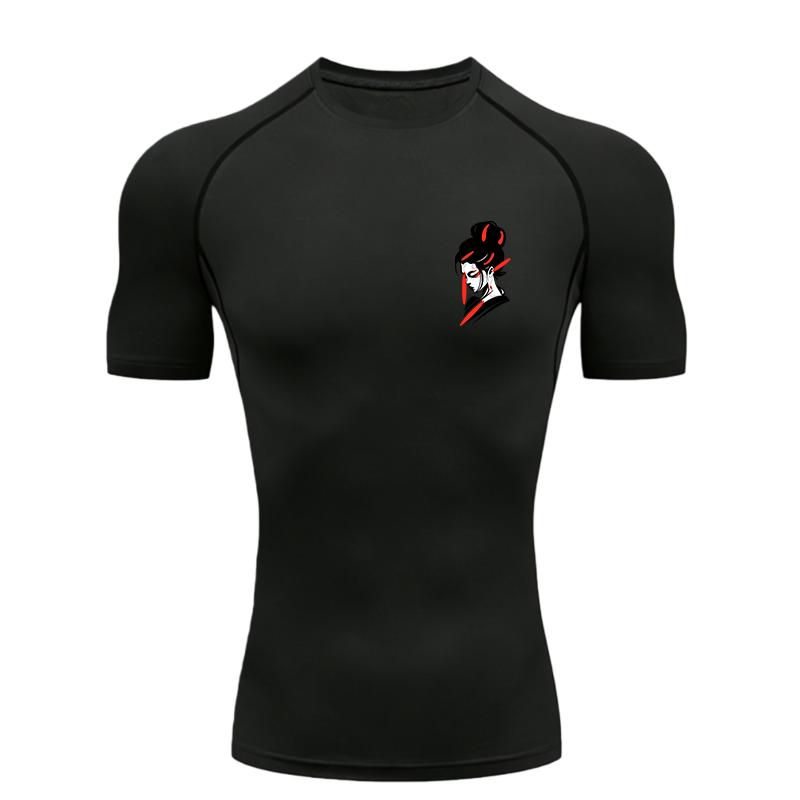 Men's Sports T-shirt for Fitness Sports Training Compression Quick Dry Short Sleeve T-Shirt Men's MMA Uniform Athletic Tees
