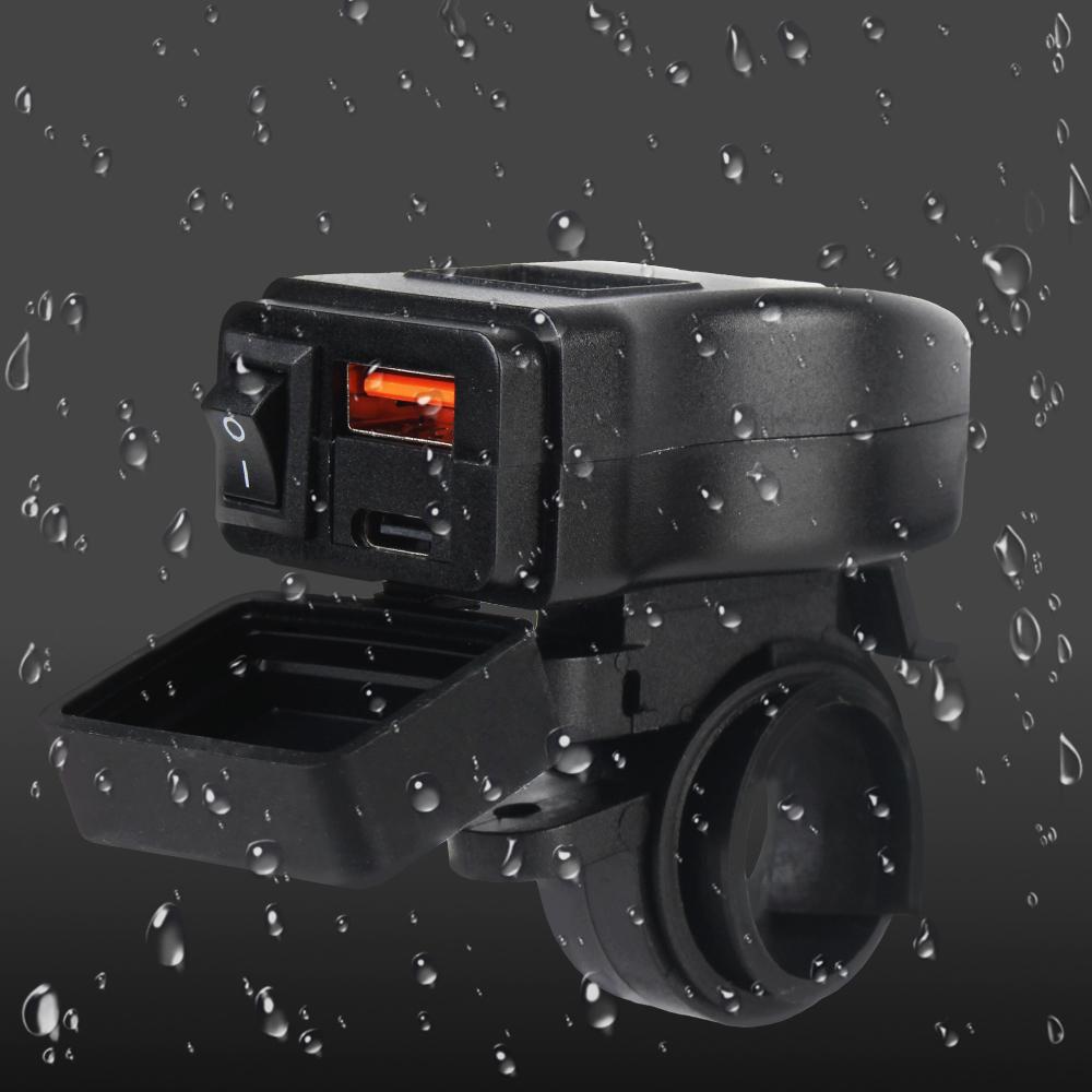 Motorcycle Usb Fast Cellular Charger With Cell Mobile Socket Connector PD Ports Quick Charge 3.0 Waterproof