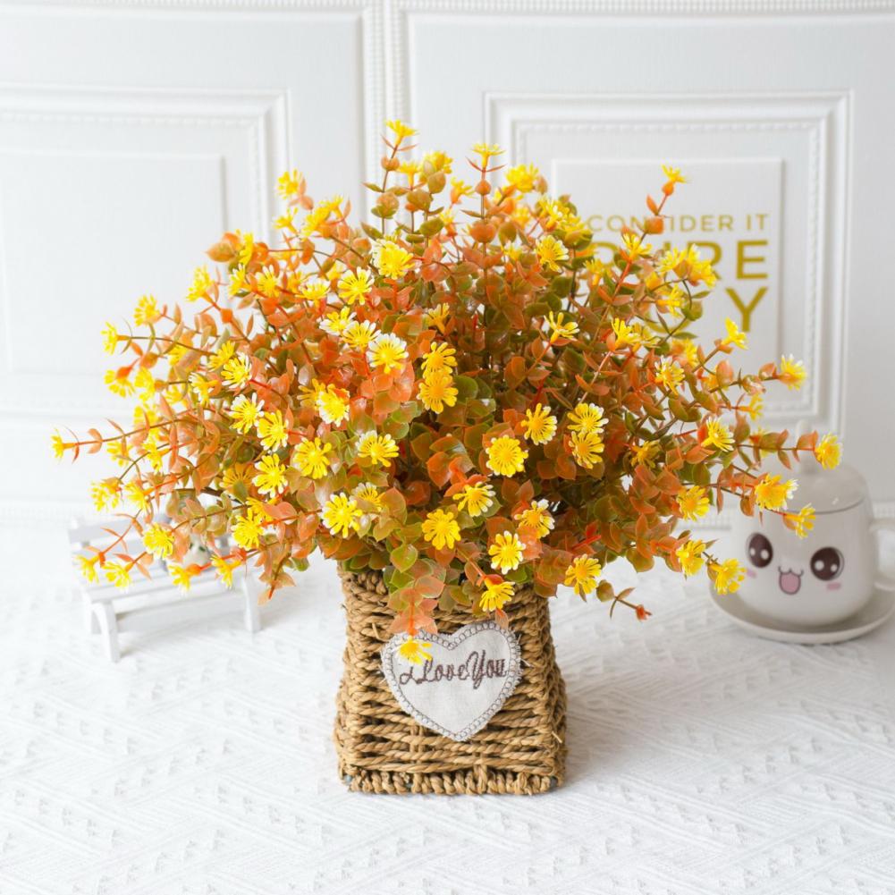 Simulation Flower Decor Artificial Fall Flowers Fall Harvest Festival Eucalyptus Leaf Artificial Flower for Halloween for Indoor