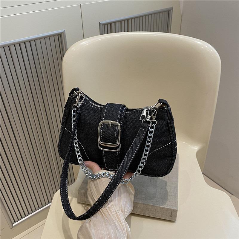 Premium Canvas Small Bag Women's Bag New Niche Summer Fashion Chain Messenger Bag Shoulder Armpit Bag