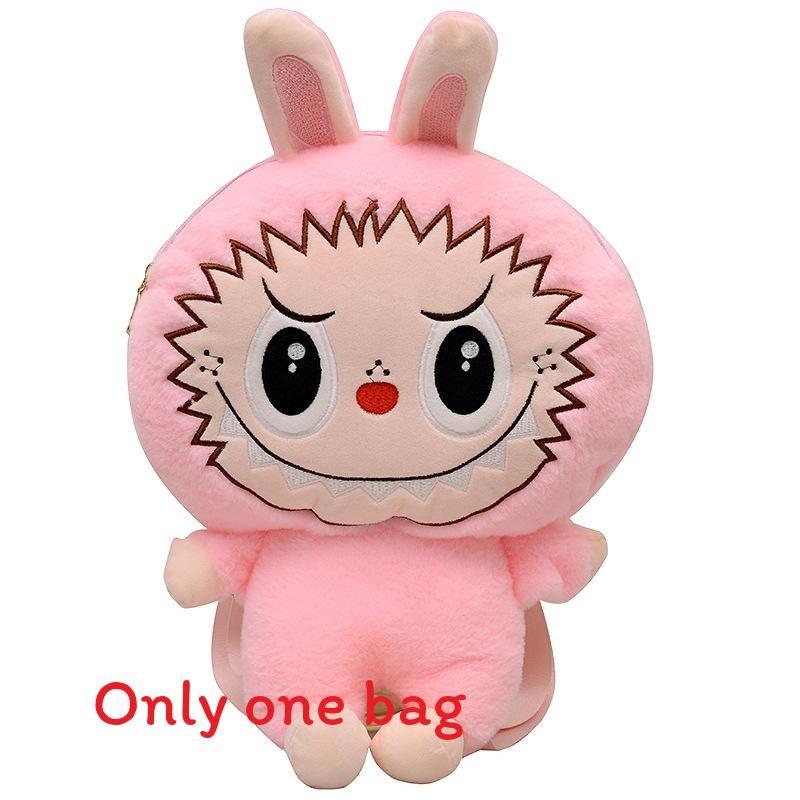 Girl Fluffy Plush Backpack With Cotton Interior And Straps Adjustable