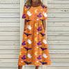 Summer Dress For Women Casual Printed Short-Sleeve Beach Swing Dress