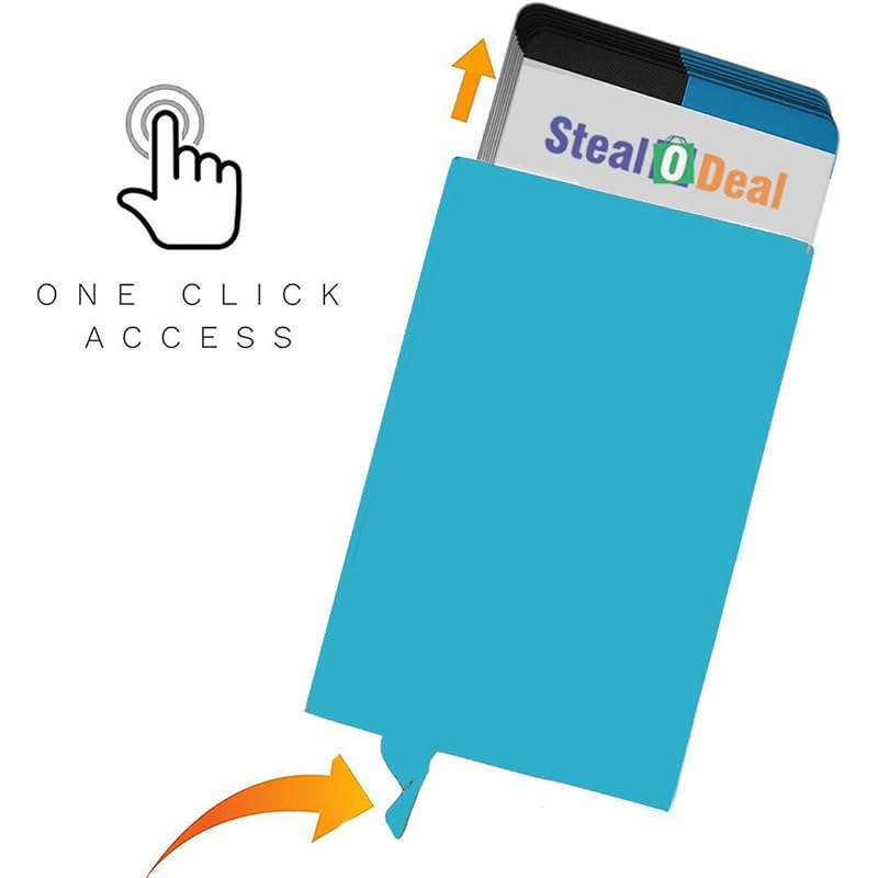 Stealodeal Blue Aluminium RFID Blocking Card Holder (AF-50BL) синий