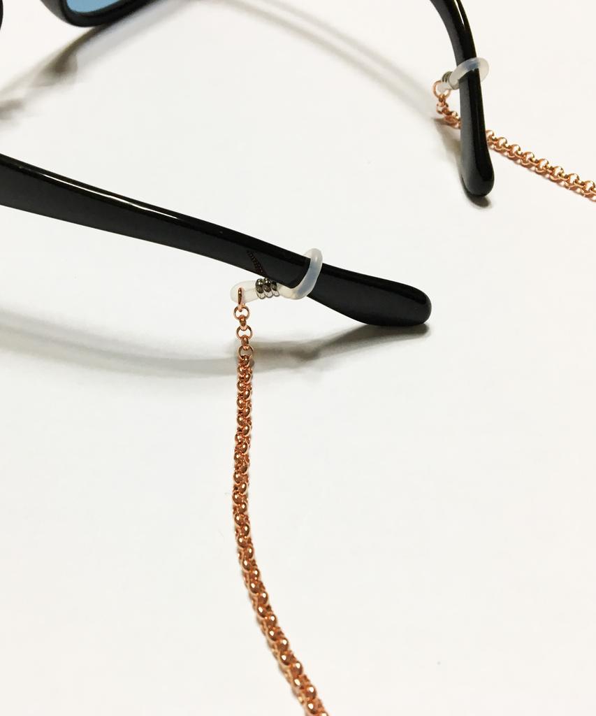 Segseuto [Surgical Steel][Eyeglass Chain] W-Type 002 E.L Rosegold