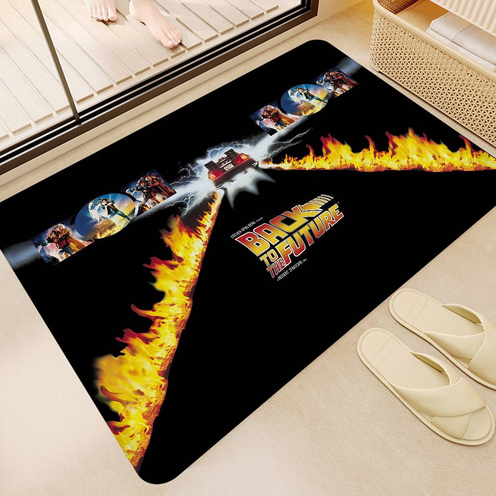Movie B-Back To The F-uture Floor Mat INS Style Soft Bedroom Floor House Laundry Room Mat Anti-skid Household Carpets