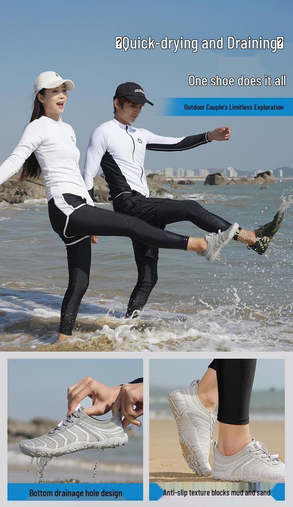 New Five-Finger Non-Slip Water Shoes: Cut-Resistant, Breathable, Multi-Functional for Swimming, Dance, Fitness, Squats, and Yoga.