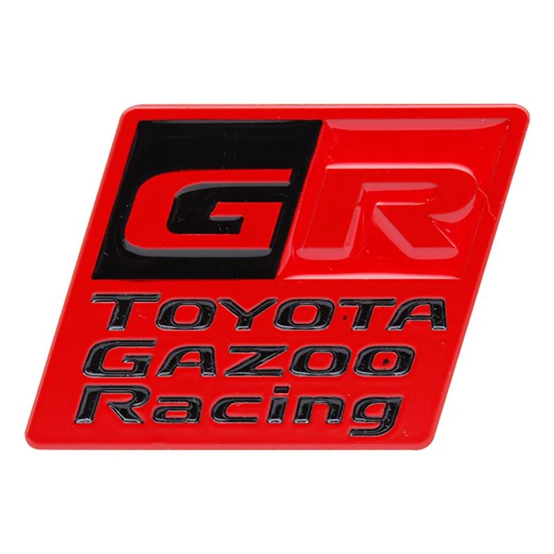 

GR Logo 3D Metal Car Emblem Stickers Decor Rear Tail Body Decals For Toyota Corolla Yaris Aygo Prius RAV4 Crown CHR Camry Auris