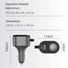 GE08 PD 65W Fast Charging Car Charger 9 in 1 Cigarette Lighter Adapter with Independent Switch and Retractable Cable