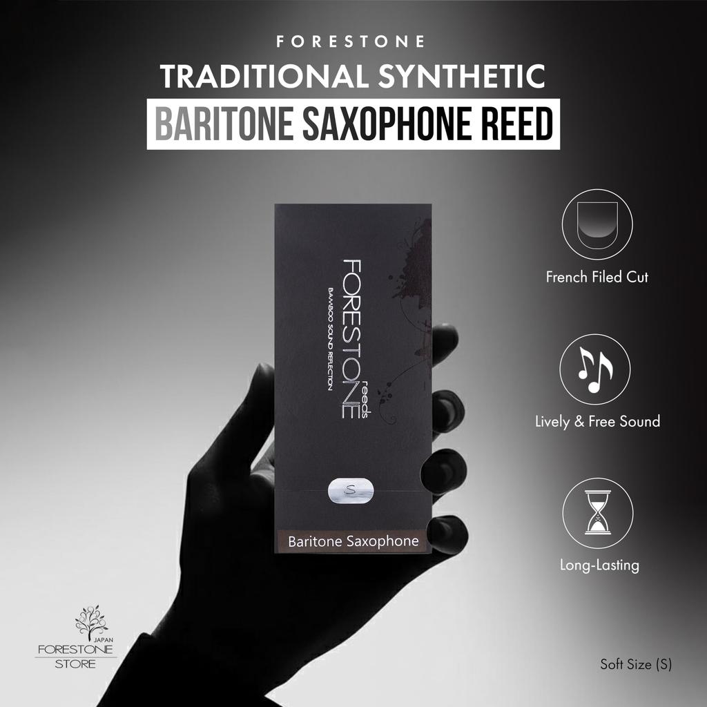 FORESTONE Traditional Baritone Saxophone Reeds [Hardness: MS Medium Soft] FBSMS