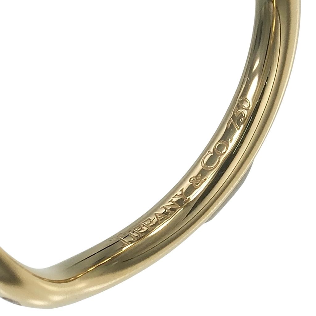 TIFFANY&Co. Gebogener Bandring K18 Gelbgold/9P Diamant #6.0(US-Grösse) 2,53g Damen Gebraucht