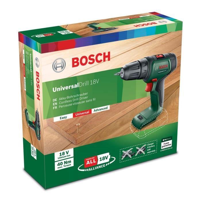 Perceuse-visseuse Sans-fil Bosch UniversalDrill 18 V (outil Livré Seul Dans Un Carton) - PowerForAll