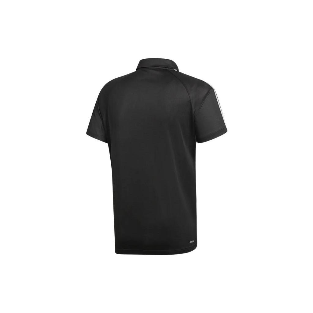 adidas Polo Shirts Men's Black Polo Collar Moderate Straight Fit BK2601