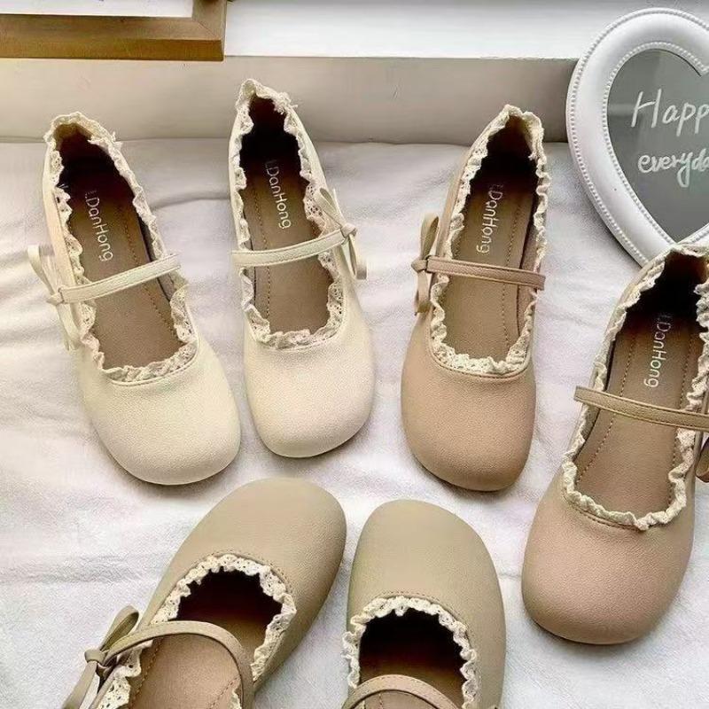 Low-heeled Mary Jane single shoes women's new spring and summer gentle evening shoes shallow mouth Lolita small leather shoes