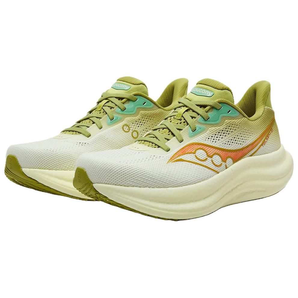 SAUCONY Triumph 23 Versatile Comfortable Shock Absorbing Breathable Responsive Low Top Running Shoes Men Sneaker Green S21023-553