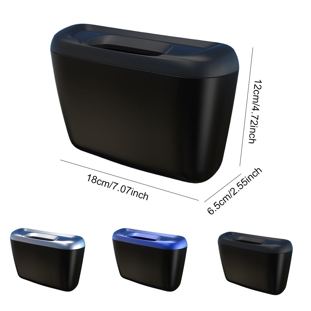 Car Trash Can Smooth Surface Multifunctional Practical Garbage Box Compact Size Waste Bag Dashboard Auto Dust Case