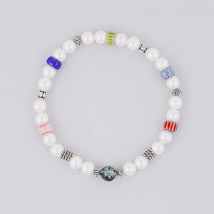 Orient Glass Point Exposed Pearl Bracelet (C2501AC1258_IV)