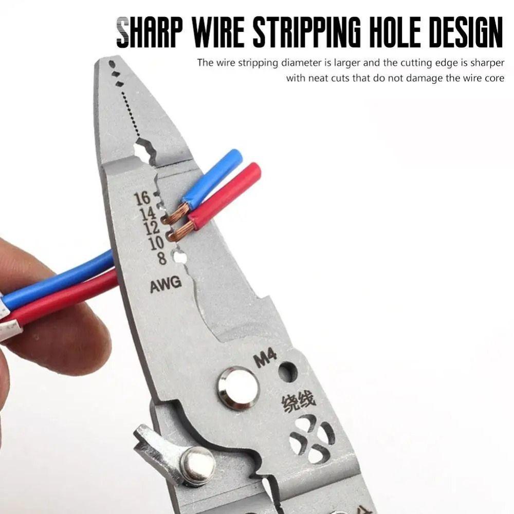 Clamping Foldable Electrical Wire Stripping Cutting Cable Cutter Pliers Electrician