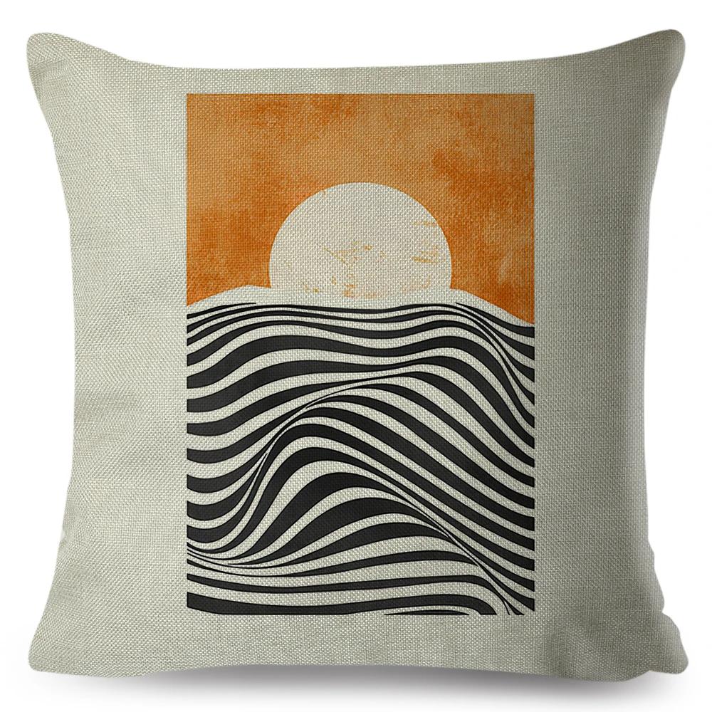 

Nordic Bauhaus Exhibition Unique Cushion Cover for Sofa Home Car Decor Double Print Pillowcase Polyester Throw Pillow Case 45x45cm18x18Inch