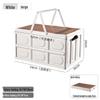 Outdoor Camping Storage Box with Wooden Lid