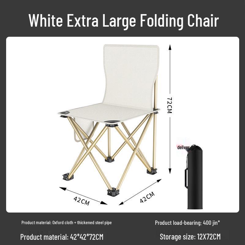 Chaise de Camping Pliante Portable d'Extérieur avec Logo Personnalisé - Parfaite pour la Pêche, le Croquis et les Sorties Printanières