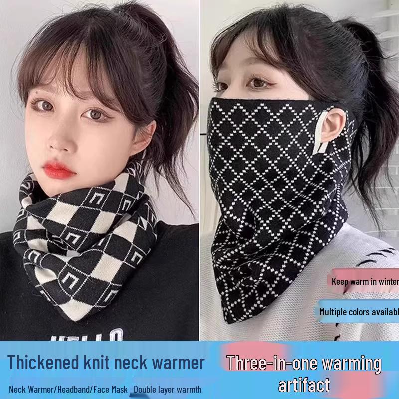 Vielseitiger Nackenwärmer & Ohrenschlaufen-Gesichtsmaske für Herbst/Winter - Winddichter Schal & Radsport-Gamasche