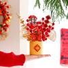 Simulated New Year DIY Material Bag Creative Blessing Flower Bucket  Home Decor
