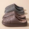 Waterproof large size cotton slippers household piled thickened plush slippers winter warm winter cotton slippers outer wear