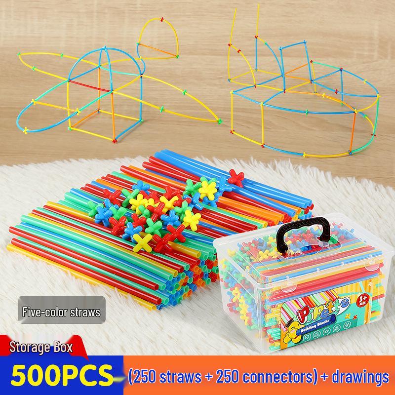 

Дитячі 4D будівельні блоки із соломинок: Навчальна конструкторська іграшка для раннього розвитку та гри батьків і дітей