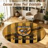 Round Rug Custom NameHull FC Pattern Non Slip Carpet Home Floor Decor