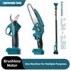 Retractable High Branch Cutting High Branch Saw Rod Set Rechargeable Lithium Electric Chain Saw 21V Outdoor Single Hand Saw