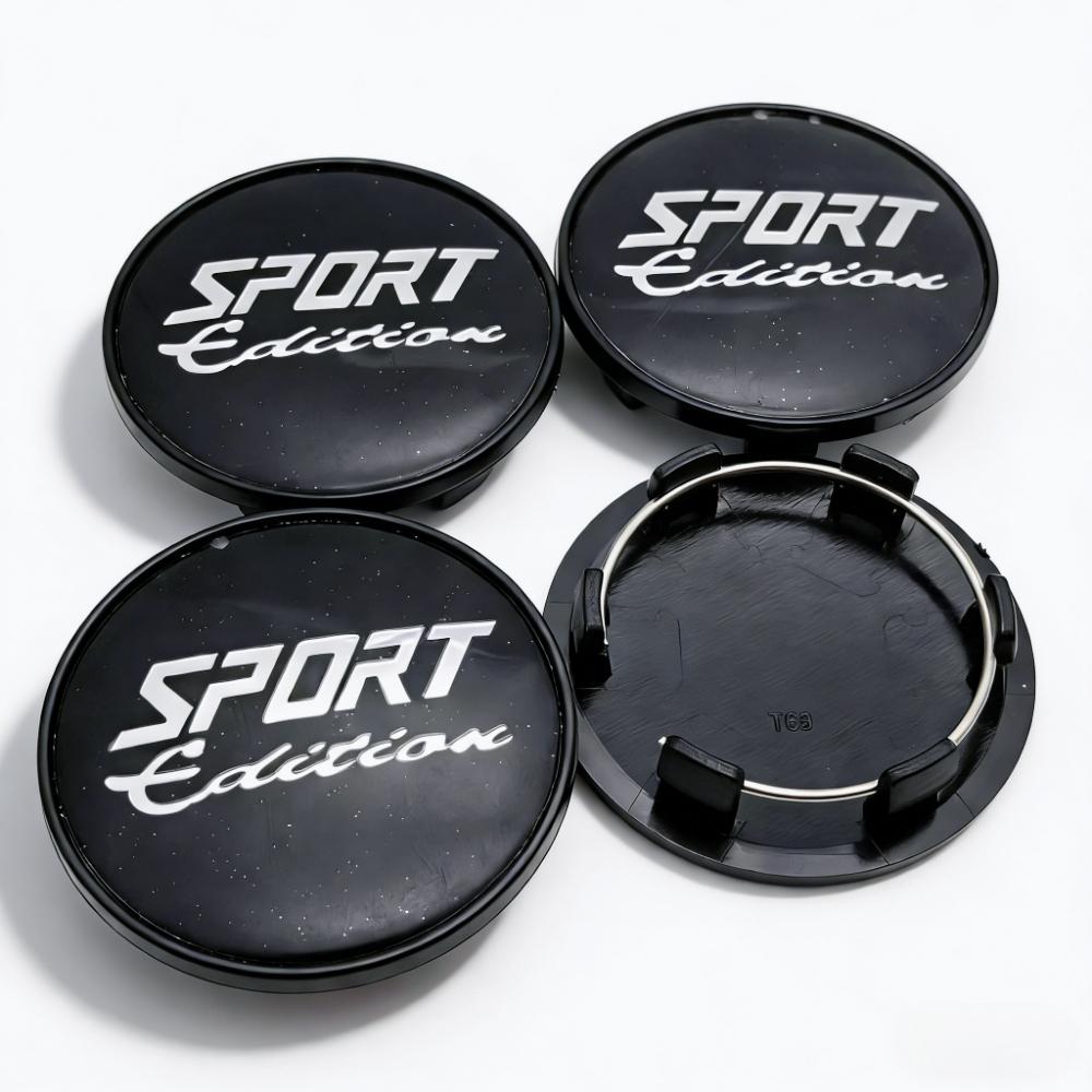 4pcs 69mm ( Clips 56mm ) Sport Edition Logo Emblem Badge Car Wheel Center Caps Rim Hubcaps Wheel Hub Dust Cover Car Accessories