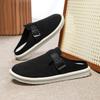 Fashion 2025 Men's Linen Covered-Toe Slides Summer Breathable Indoor Outdoor Slippers Plus Size Comfort Casual Office Commute Footwear