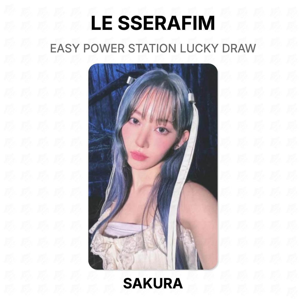 LE SSERAFIM EASY POWER STATION LOTTERI Officiellt Fotokort