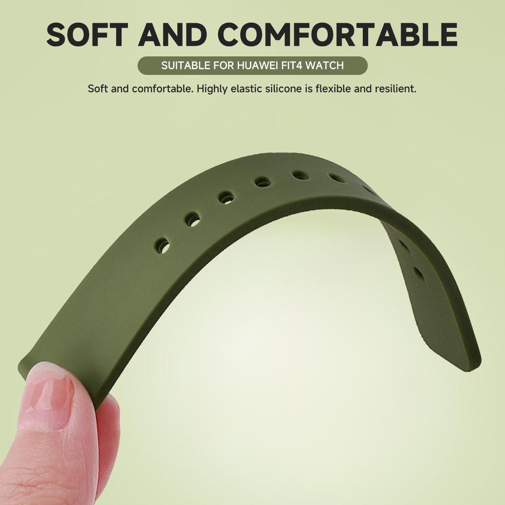 Silikonarmband för Huawei Watch Fit4/4 Pro Armband Smartklocka Ersättningsarmband för Huawei Watch Fit3/2/1 Ersättning