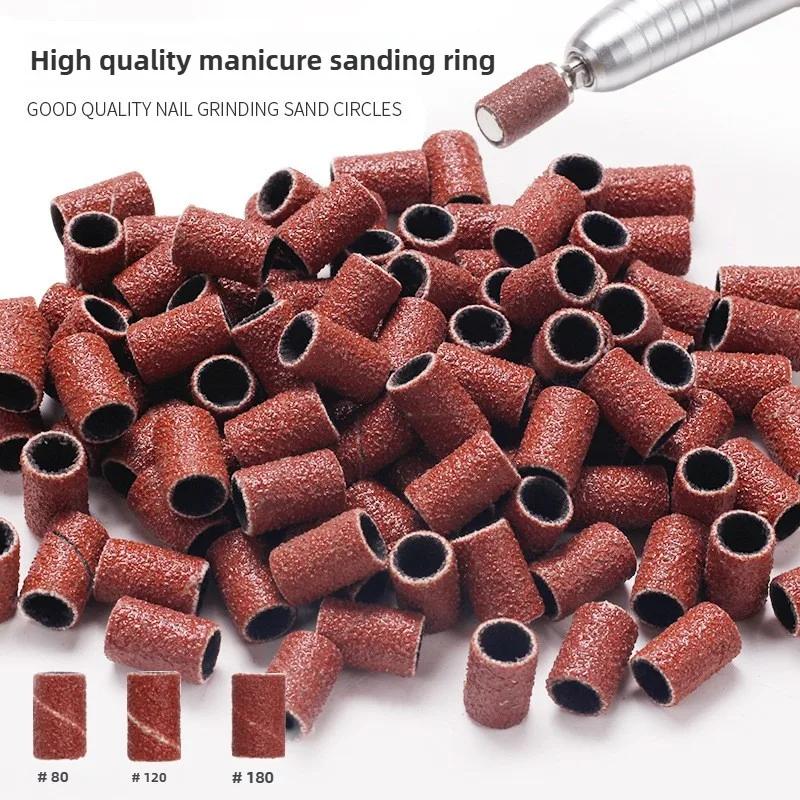 210 peças/Caixa Bandas de Lixa Para Máquina Elétrica de Manicure 180/120/80 Grãos Brocas de Lixa para Unhas Conjunto de Ferramentas para Pedicure